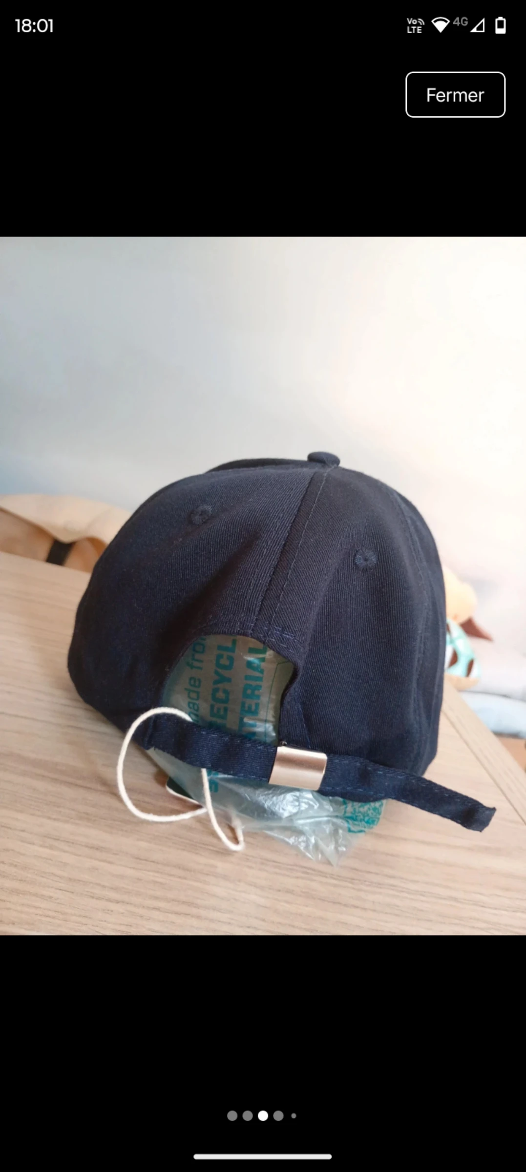 Gorra estilo vintage ajustable azul marino – photo 2